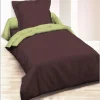 Housse de couette 1 personne chocolat anis