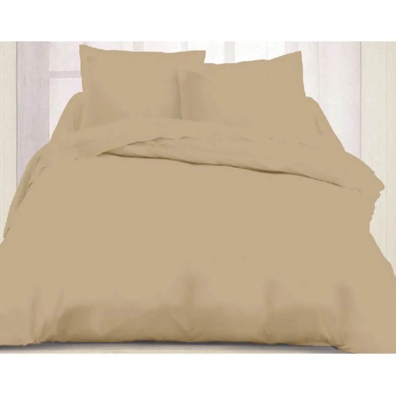 Housse de couette 2 personnes unie