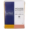 Housse de couette bicolore jaune moutarde rose 2 personnes