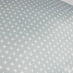 Housse de couette gris blanc 220x240 cm imprimé croix