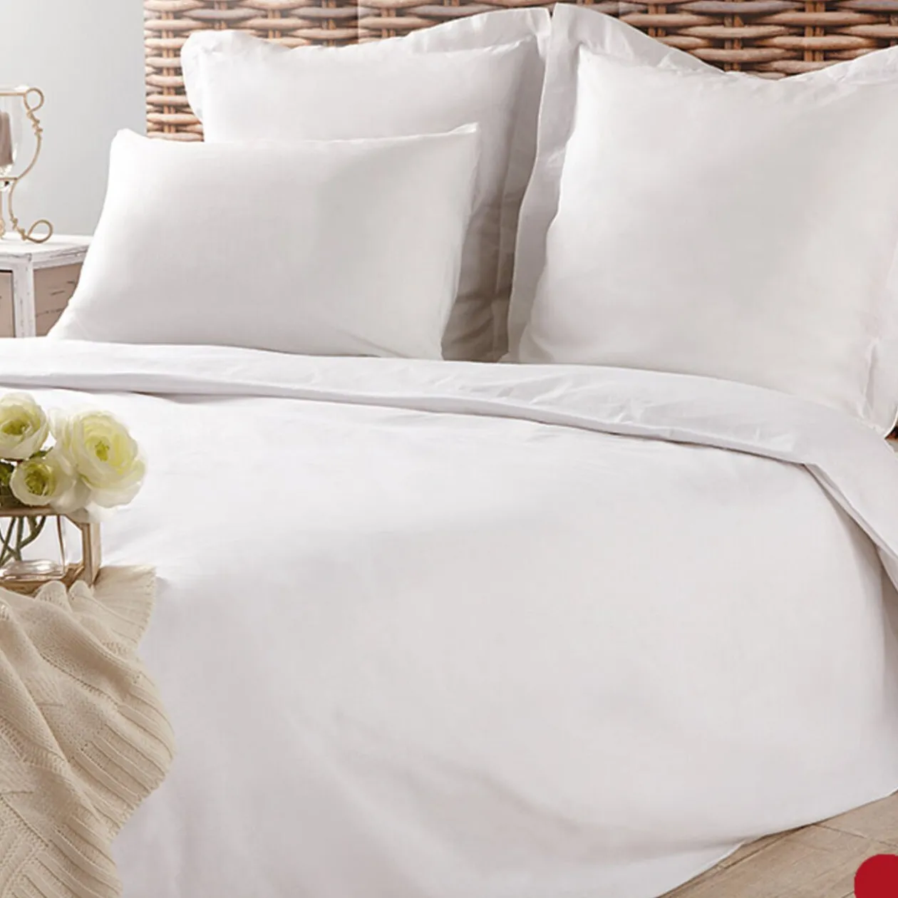 Housse de couette rouge 2 personnes