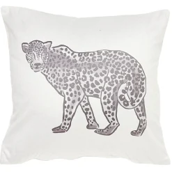 Housse de coussin carré design animaux x2
