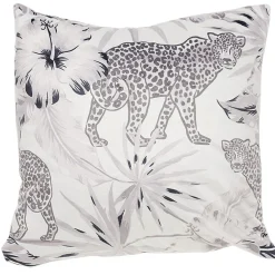 Housse de coussin carré design animaux x2