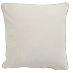 Housse de coussin carrée en velours beige