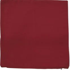 Housse de coussin carrée uni rouge