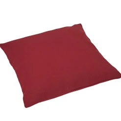 Housse de coussin carrée uni rouge