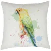 Housse de coussin éclats de couleurs flashy animaux 40x40cm