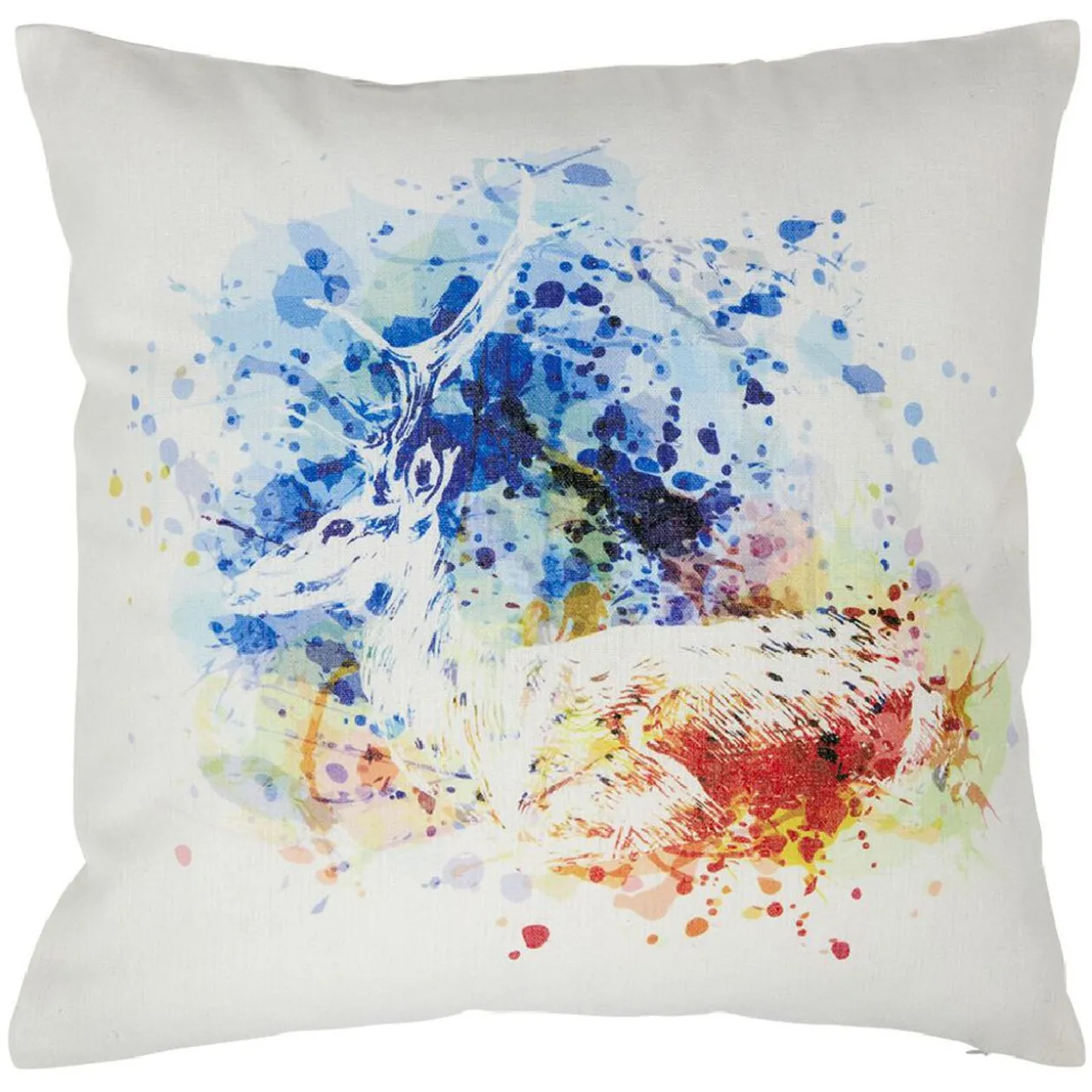 Housse de coussin éclats de couleurs flashy animaux 40x40cm