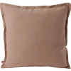 Housse de coussin coton Panama 40x40cm vieux rose