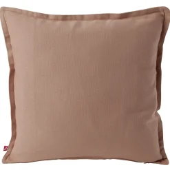 Housse de coussin coton Panama 40x40cm vieux rose
