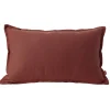 Housse de coussin coton Panama 30x50cm terracotta