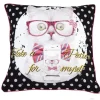 Housse de coussin design chat