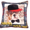 Housse de coussin design chien