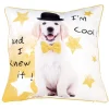 Housse de coussin design chien