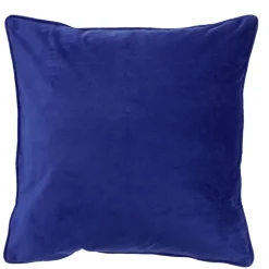 Housse de coussin en velours bleu nuit