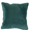 Housse de coussin en velours vert émeraude