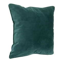 Housse de coussin en velours vert émeraude