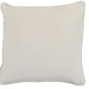 Housse de coussin en velours uni beige