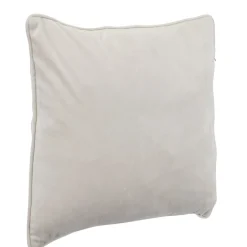 Housse de coussin en velours uni beige