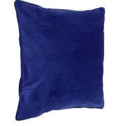 Housse de coussin en velours bleu nuit