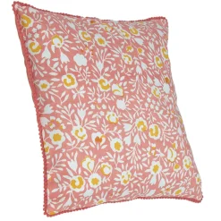 Housse de coussin fleur jaune rose collection Dolce Vita