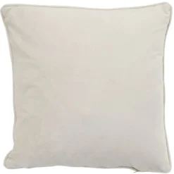 Housse de coussin imitation velours 40x40cm beige