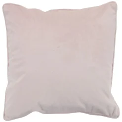 Housse de coussin imitation velours 40x40cm rose poudré