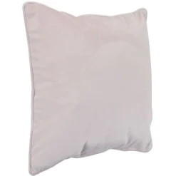 Housse de coussin imitation velours 40x40cm rose poudré