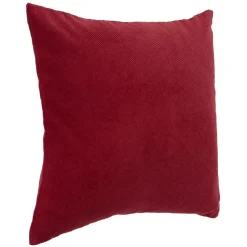 Housse de coussin imitation velours 40x40cm rouge