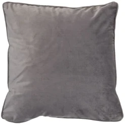 Housse de coussin imitation velours 40x40cm gris
