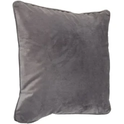 Housse de coussin imitation velours 40x40cm gris