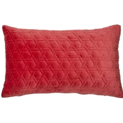 Housse de coussin losange en relief rouge brique