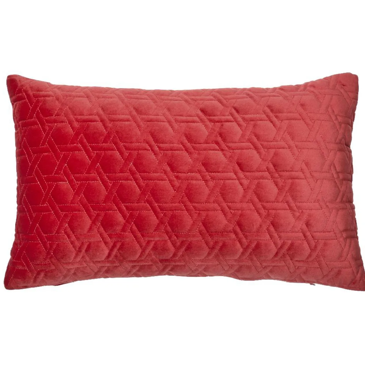 Housse de coussin losange en relief rouge brique