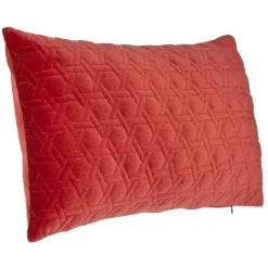 Housse de coussin losange en relief rouge brique