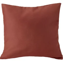 Housse de coussin polyester 40x40cm terracotta