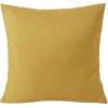 Housse de coussin polyester 40x40cm jaune