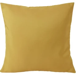 Housse de coussin polyester 40x40cm jaune