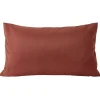 Housse de coussin polyester 30x50cm terracotta