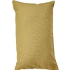 Housse de coussin rectangulaire jaune curry