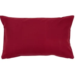 Housse de coussin rectangle rouge uni