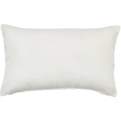 Housse de coussin rectangle crême uni