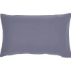Housse de coussin rectangle gris uni
