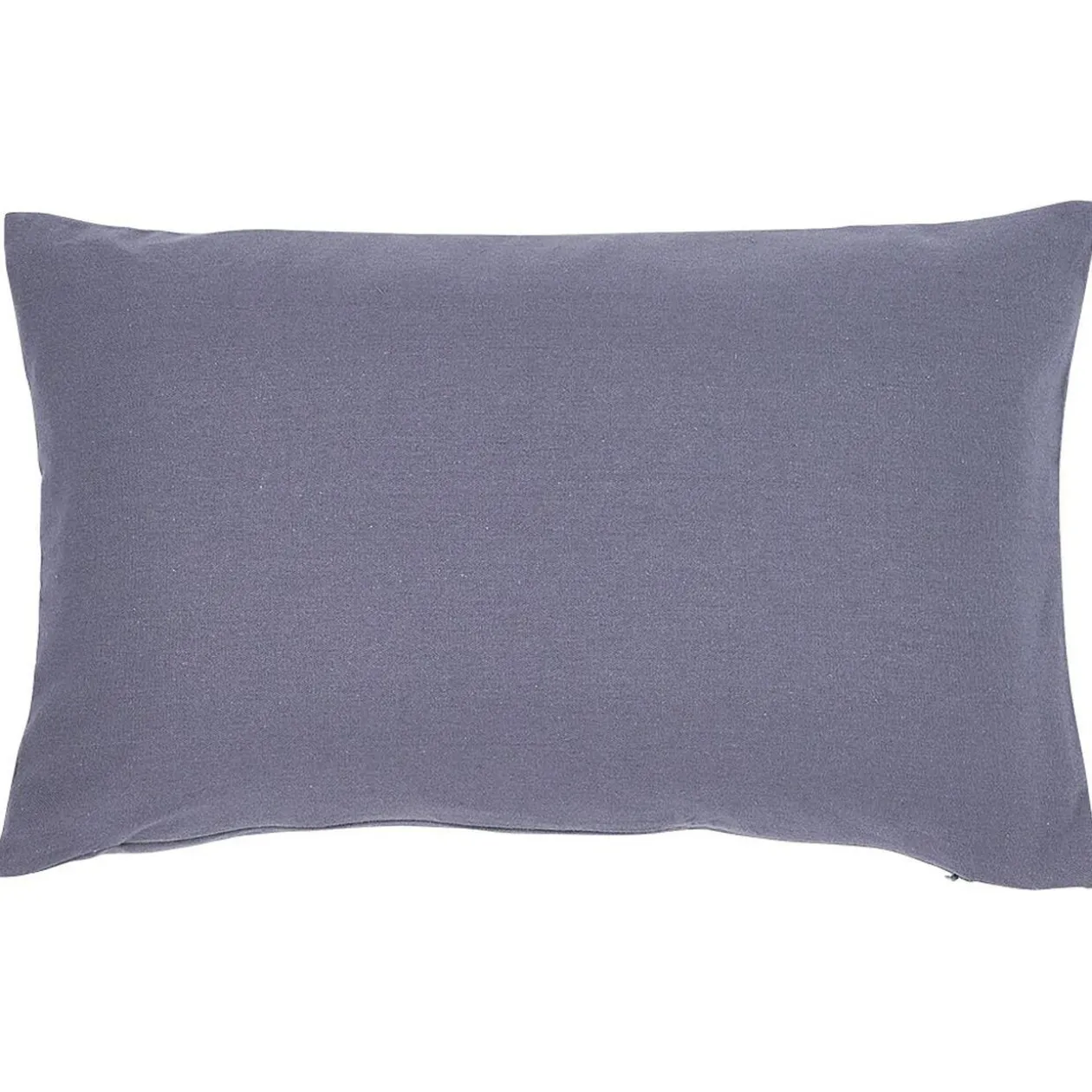 Housse de coussin rectangle gris uni