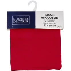 Housse de coussin rouge 30x50 cm