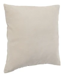 Housse de coussin velours beige