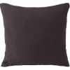 Housse de coussin 40x40cm gaze de coton gris