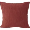 Housse de coussin 40x40cm gaze de coton terracotta