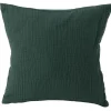 Housse de coussin 40x40cm gaze de coton vert