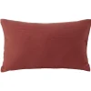Housse de coussin 30x50cm gaze de coton terracotta