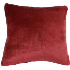 Housse de coussin 40x40cm polyester effet velours - 3 coloris